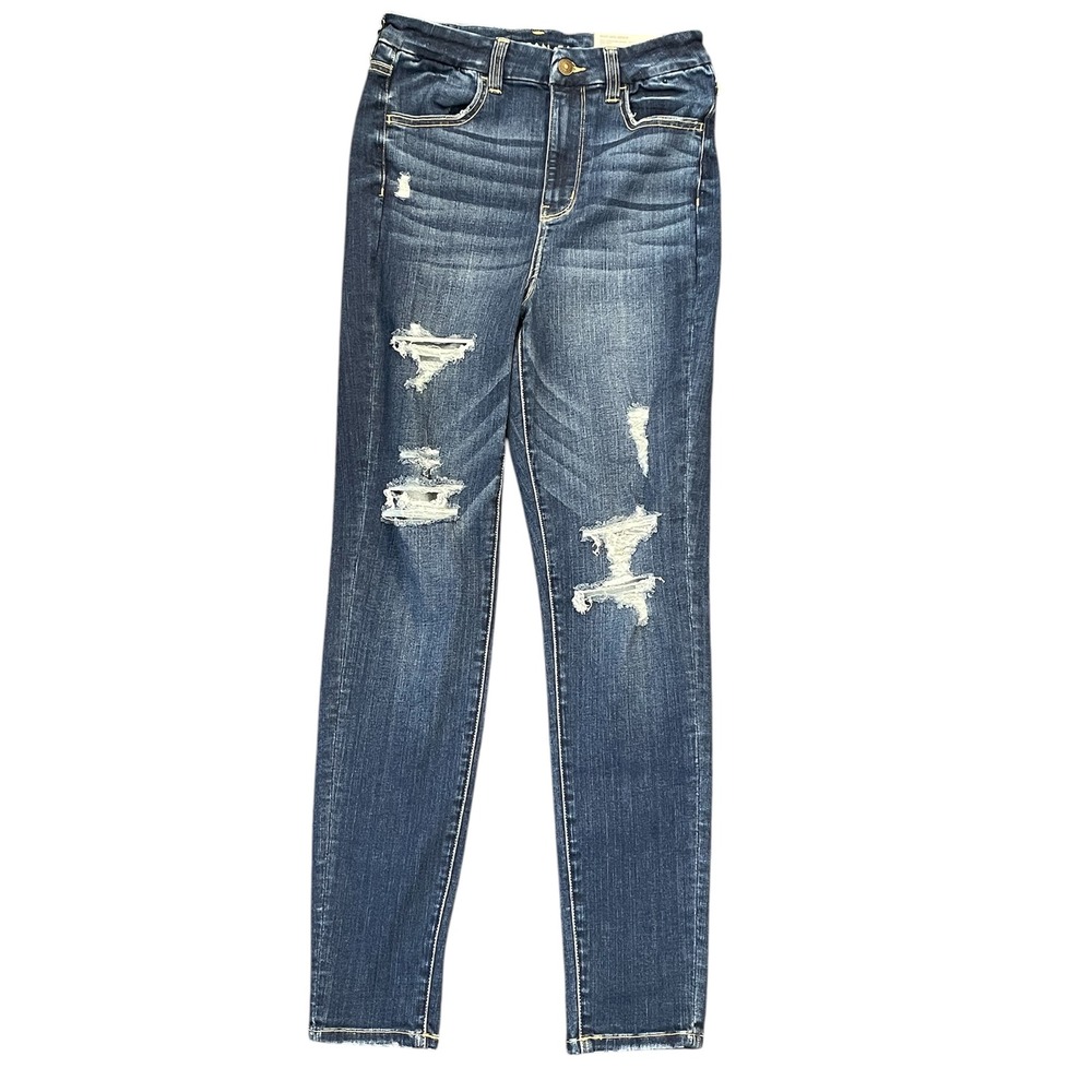 American Eagle Curvy Super Hi-Rise Jegging‎ Next Level Stretch Distressed NWT 8